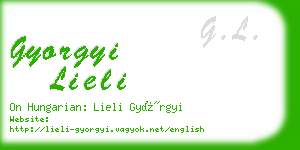 gyorgyi lieli business card